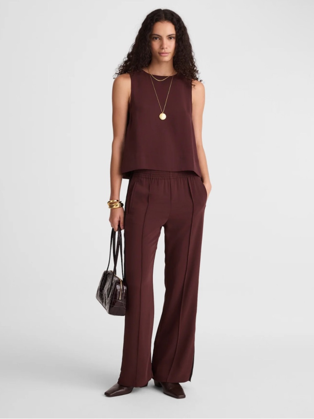 NWT Madewell Shell Tank top Size X-Small in Chocolate Raisin - NY861 - Picture 2 of 14